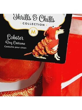 Thrills & Chills Lobster Pet Halloween Costume Size medium New